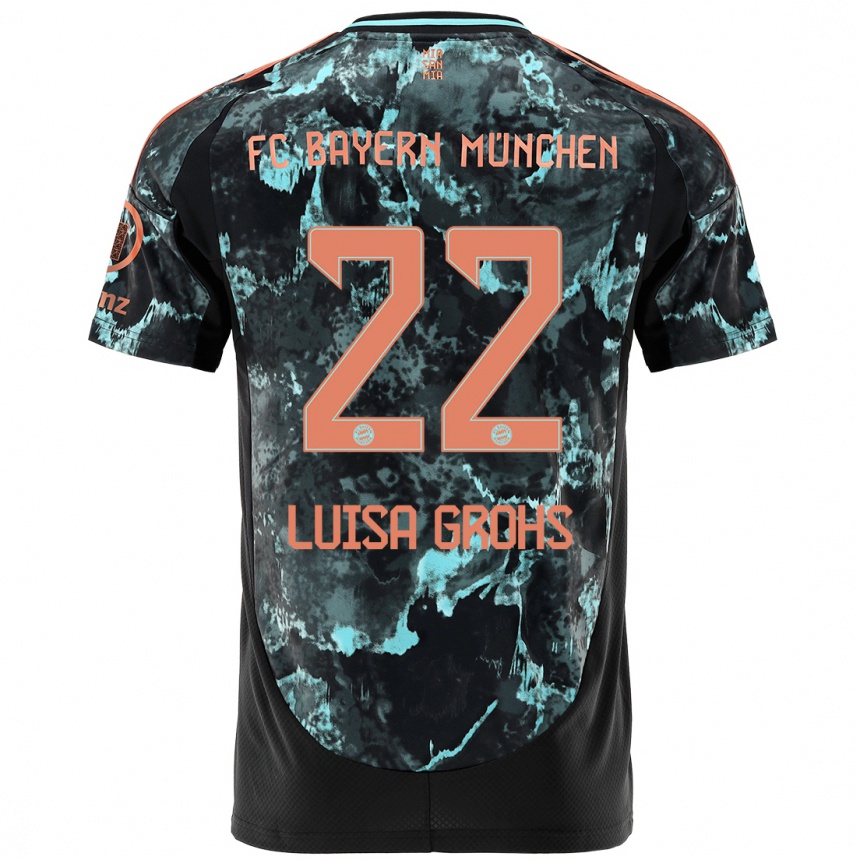 Niño Fútbol Camiseta Maria Luisa Grohs #22 Negro 2ª Equipación 2024/25 Argentina