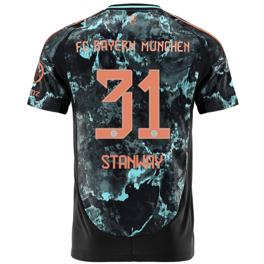 Niño Fútbol Camiseta Georgia Stanway #31 Negro 2ª Equipación 2024/25 Argentina