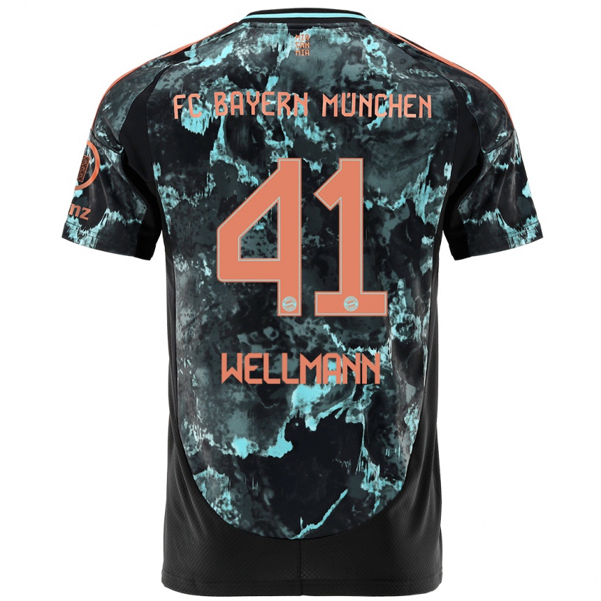 Niño Fútbol Camiseta Anna Wellmann #41 Negro 2ª Equipación 2024/25 Argentina