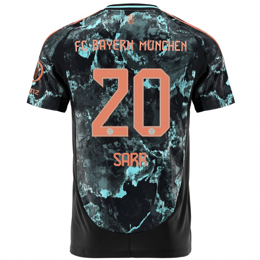 Niño Fútbol Camiseta Bouna Sarr #20 Negro 2ª Equipación 2024/25 Argentina