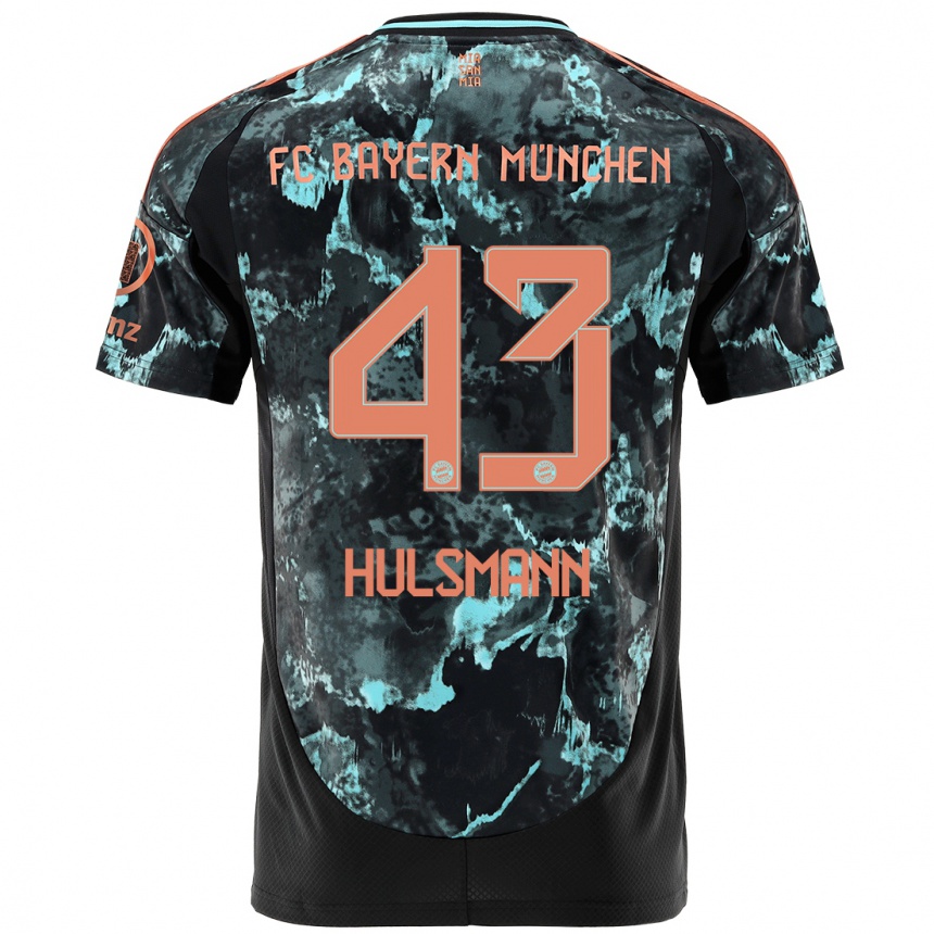 Niño Fútbol Camiseta Tom Hulsmann #43 Negro 2ª Equipación 2024/25 Argentina