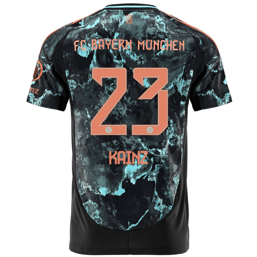 Niño Fútbol Camiseta Manuel Kainz #23 Negro 2ª Equipación 2024/25 Argentina