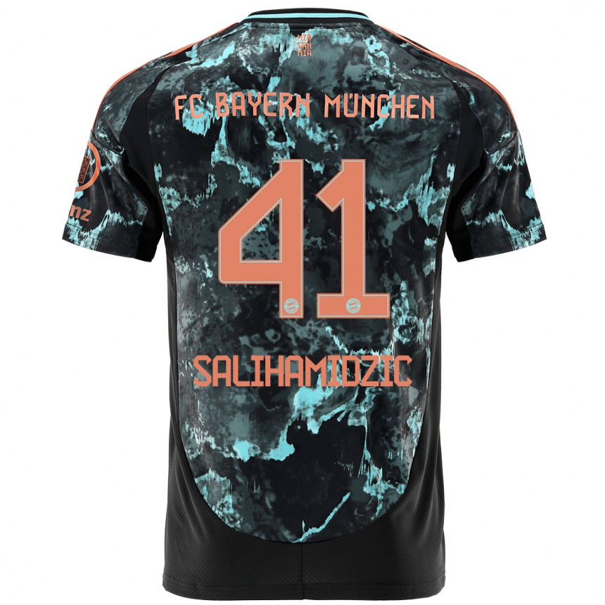 Niño Fútbol Camiseta Nick Salihamidzic #41 Negro 2ª Equipación 2024/25 Argentina