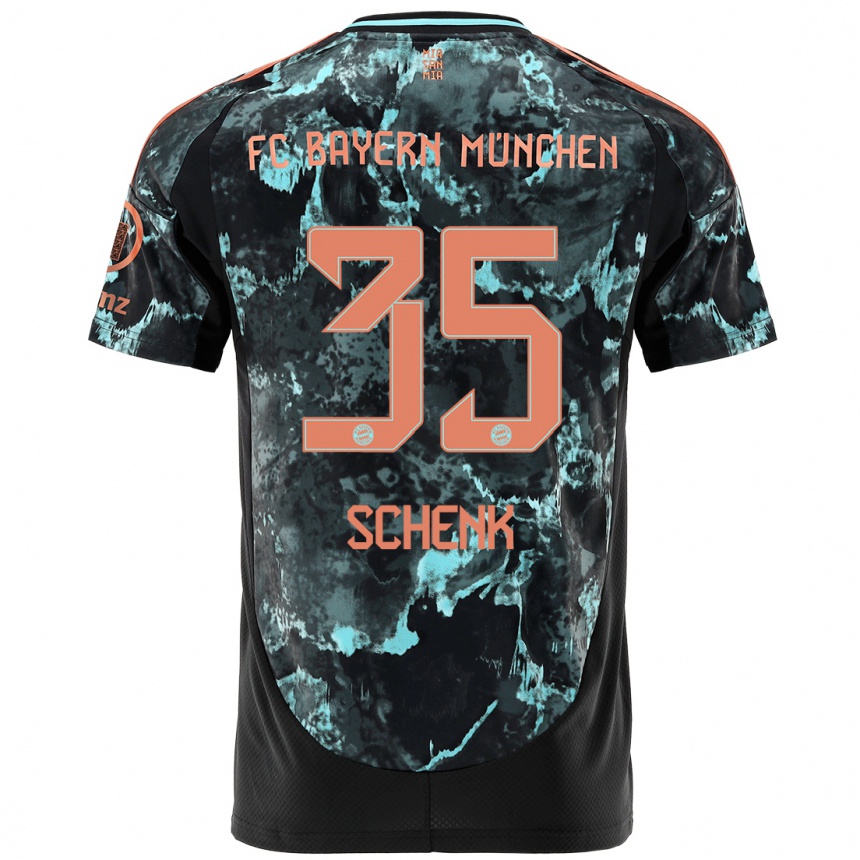 Niño Fútbol Camiseta Johannes Schenk #35 Negro 2ª Equipación 2024/25 Argentina