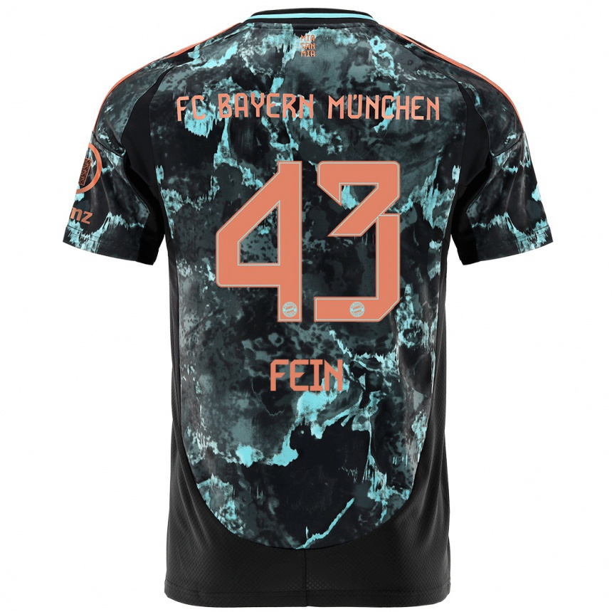 Niño Fútbol Camiseta Adrian Fein #43 Negro 2ª Equipación 2024/25 Argentina