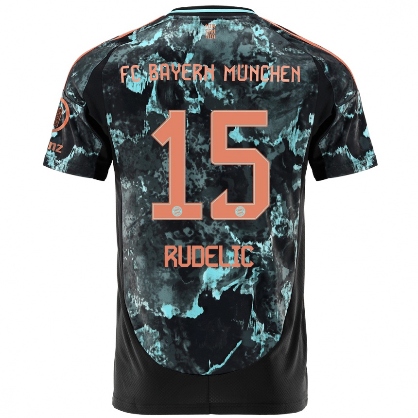 Niño Fútbol Camiseta Ivana Rudelic #15 Negro 2ª Equipación 2024/25 Argentina