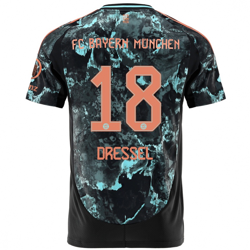 Niño Fútbol Camiseta Timon Dressel #18 Negro 2ª Equipación 2024/25 Argentina