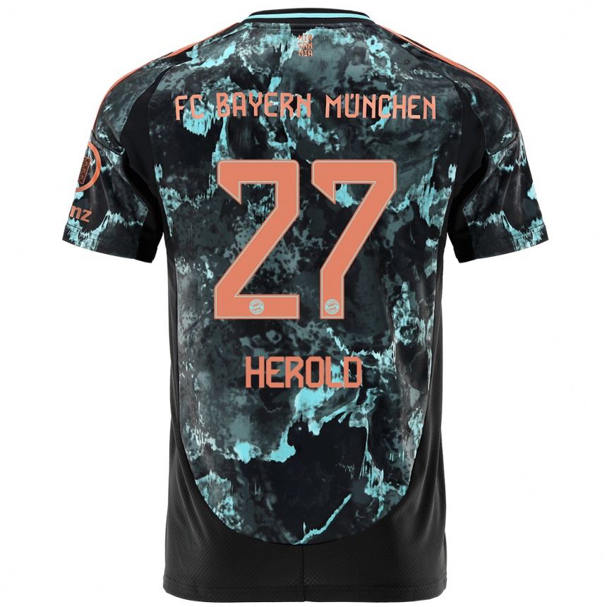 Niño Fútbol Camiseta David Herold #27 Negro 2ª Equipación 2024/25 Argentina