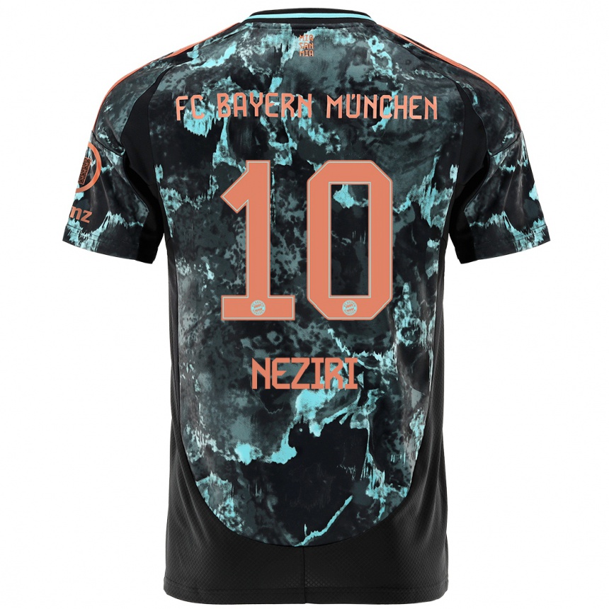 Niño Fútbol Camiseta Behar Neziri #10 Negro 2ª Equipación 2024/25 Argentina