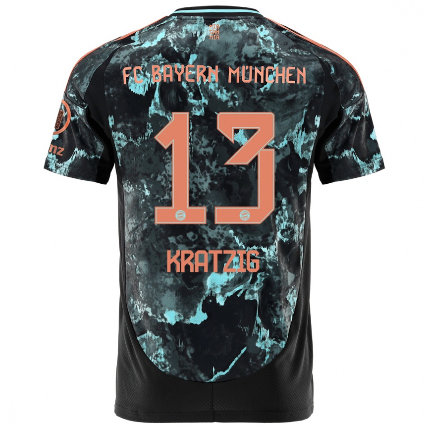 Niño Fútbol Camiseta Frans Kratzig #13 Negro 2ª Equipación 2024/25 Argentina