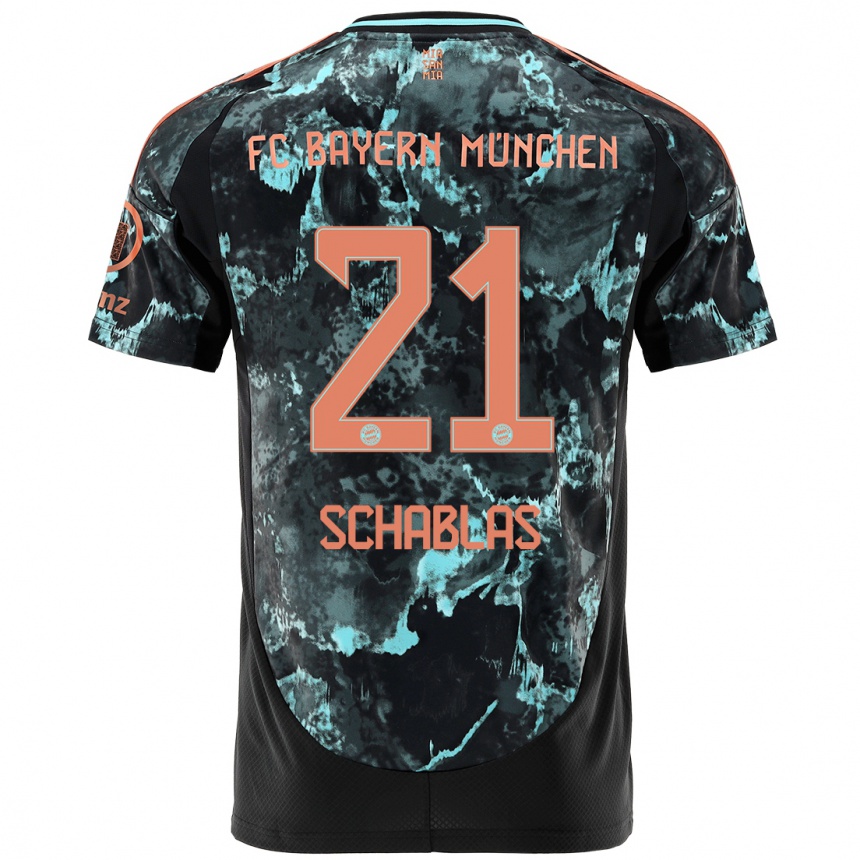 Niño Fútbol Camiseta Matteo Schablas #21 Negro 2ª Equipación 2024/25 Argentina