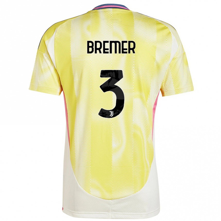 Niño Fútbol Camiseta Bremer #3 Amarillo Solar 2ª Equipación 2024/25 Argentina