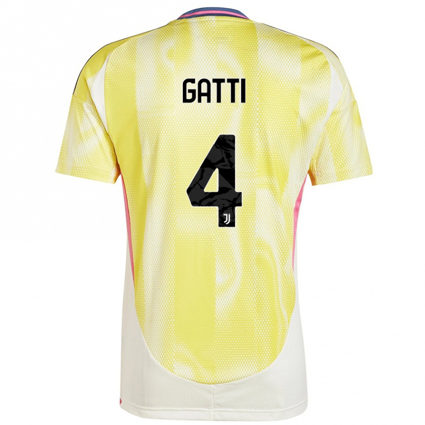 Niño Fútbol Camiseta Federico Gatti #4 Amarillo Solar 2ª Equipación 2024/25 Argentina