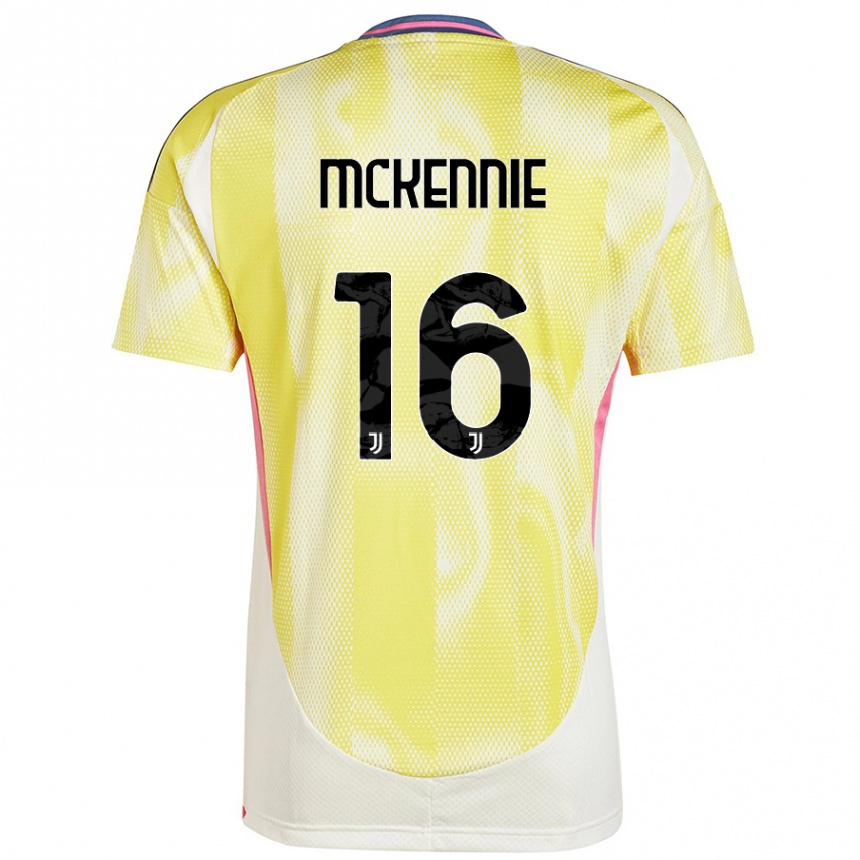 Niño Fútbol Camiseta Weston Mckennie #16 Amarillo Solar 2ª Equipación 2024/25 Argentina