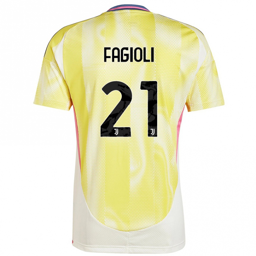 Niño Fútbol Camiseta Nicolo Fagioli #21 Amarillo Solar 2ª Equipación 2024/25 Argentina