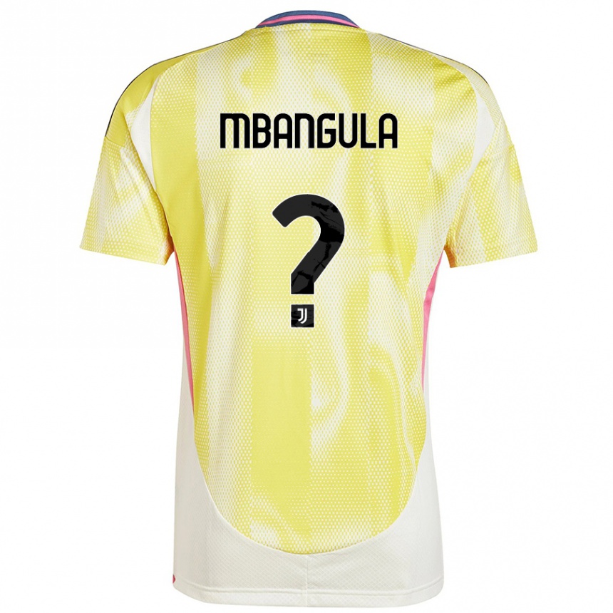 Niño Fútbol Camiseta Samuel Mbangula #0 Amarillo Solar 2ª Equipación 2024/25 Argentina