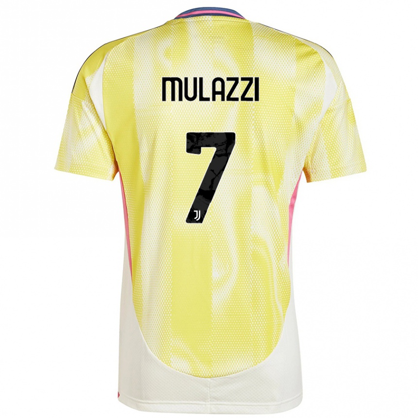 Niño Fútbol Camiseta Gabriele Mulazzi #7 Amarillo Solar 2ª Equipación 2024/25 Argentina