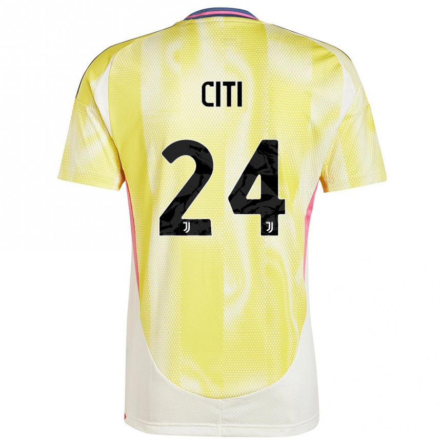 Niño Fútbol Camiseta Alessandro Citi #24 Amarillo Solar 2ª Equipación 2024/25 Argentina