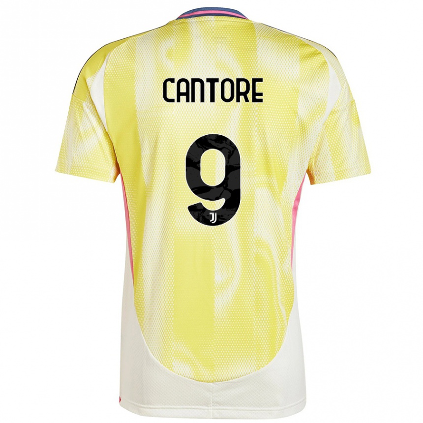 Niño Fútbol Camiseta Sofia Cantore #9 Amarillo Solar 2ª Equipación 2024/25 Argentina