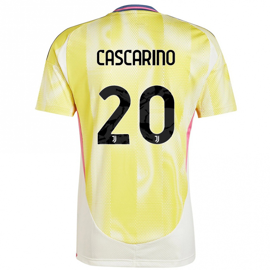 Niño Fútbol Camiseta Estelle Cascarino #20 Amarillo Solar 2ª Equipación 2024/25 Argentina