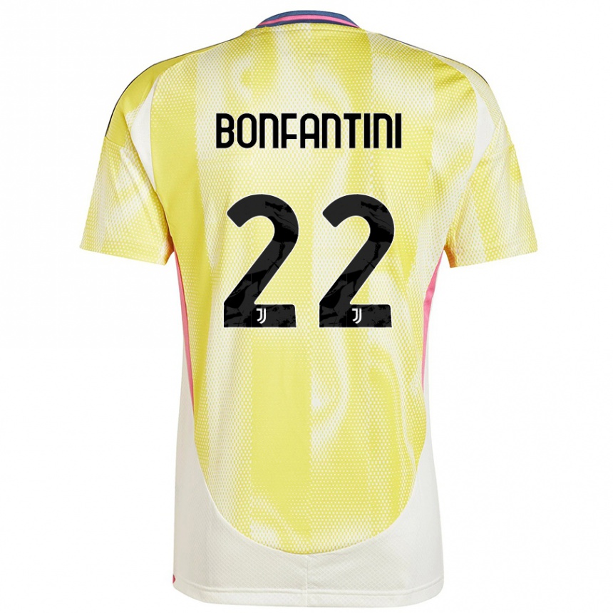 Niño Fútbol Camiseta Agnese Bonfantini #22 Amarillo Solar 2ª Equipación 2024/25 Argentina