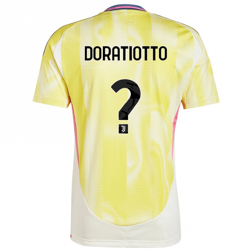 Niño Fútbol Camiseta Giulio Doratiotto #0 Amarillo Solar 2ª Equipación 2024/25 Argentina