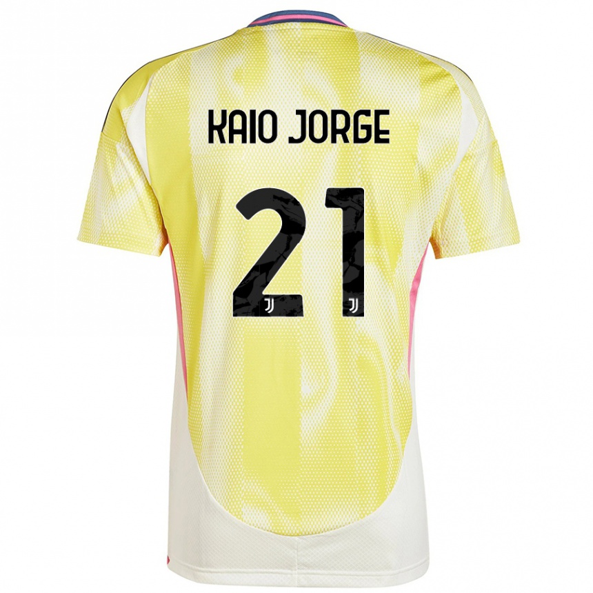 Niño Fútbol Camiseta Kaio Jorge #21 Amarillo Solar 2ª Equipación 2024/25 Argentina