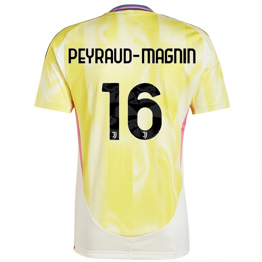 Niño Fútbol Camiseta Pauline Peyraud-Magnin #16 Amarillo Solar 2ª Equipación 2024/25 Argentina