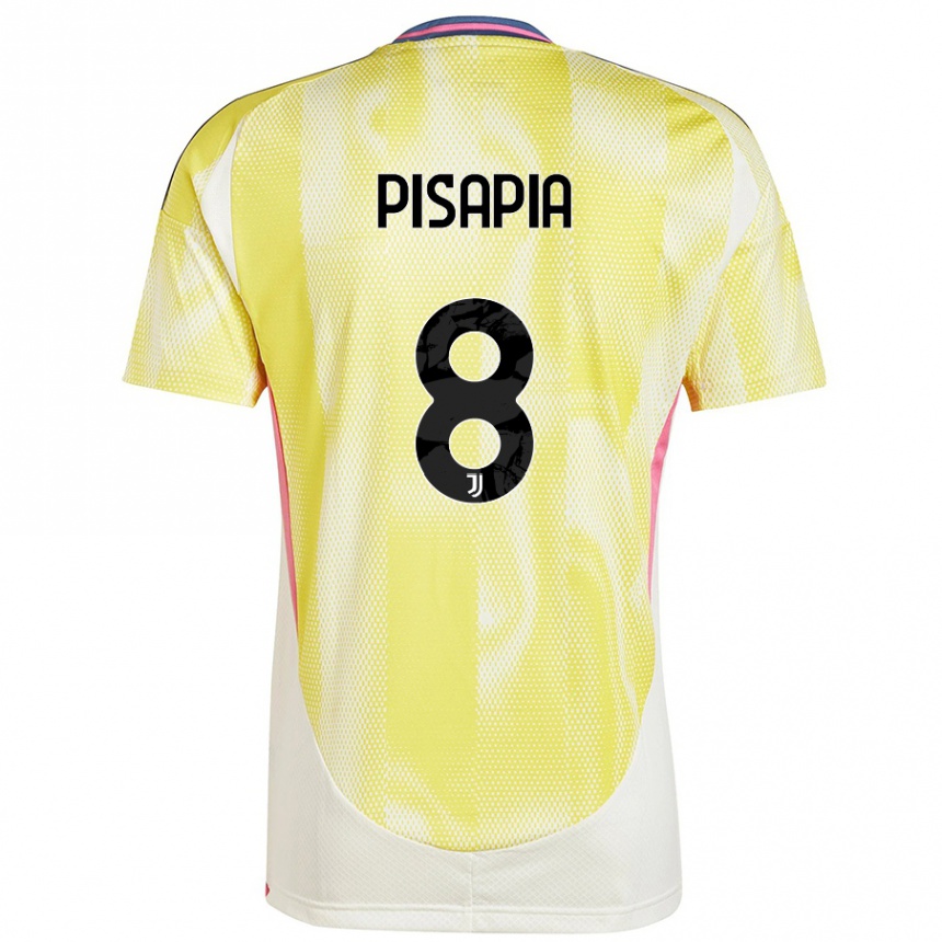 Niño Fútbol Camiseta Luciano Pisapia #8 Amarillo Solar 2ª Equipación 2024/25 Argentina