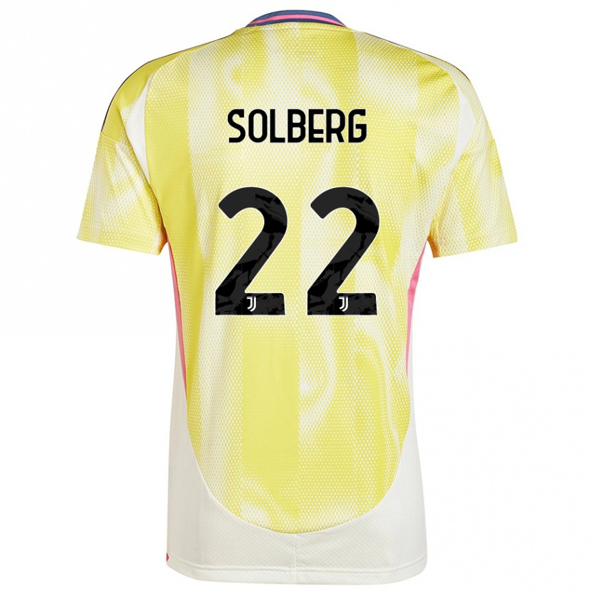 Niño Fútbol Camiseta Elias Solberg #22 Amarillo Solar 2ª Equipación 2024/25 Argentina