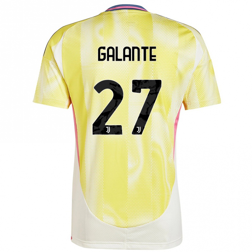 Niño Fútbol Camiseta Tommaso Galante #27 Amarillo Solar 2ª Equipación 2024/25 Argentina