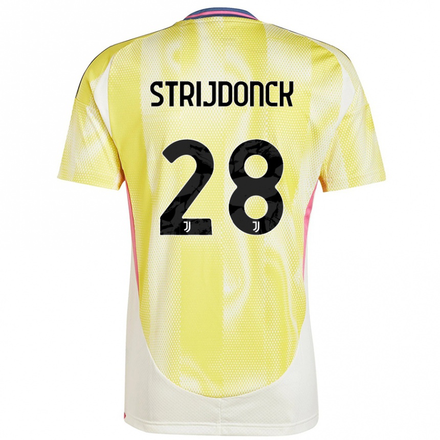 Niño Fútbol Camiseta Bayron Strijdonck #28 Amarillo Solar 2ª Equipación 2024/25 Argentina