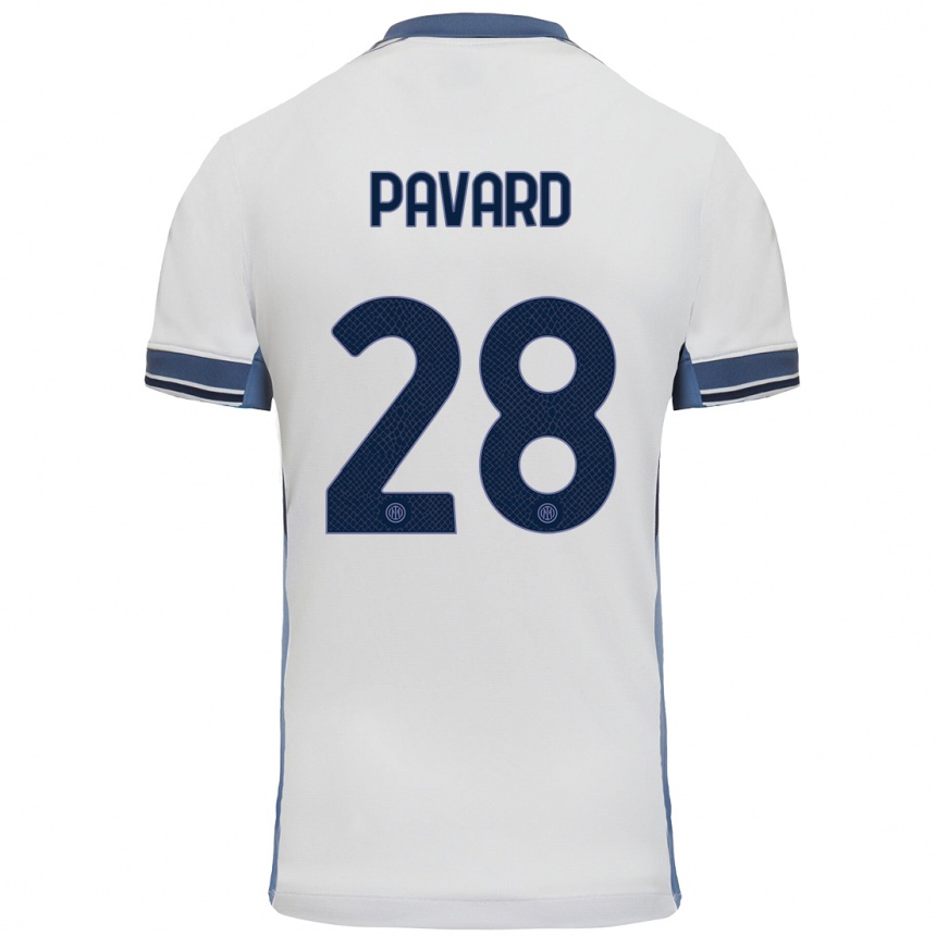 Niño Fútbol Camiseta Benjamin Pavard #28 Blanco Gris 2ª Equipación 2024/25 Argentina