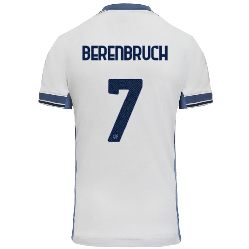 Niño Fútbol Camiseta Thomas Berenbruch #7 Blanco Gris 2ª Equipación 2024/25 Argentina