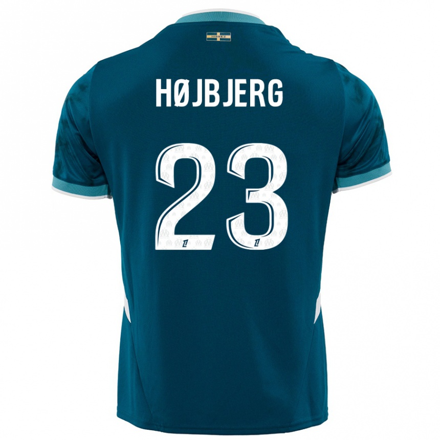 Niño Fútbol Camiseta Pierre Emile Hojbjerg #23 Azul Turquesa 2ª Equipación 2024/25 Argentina