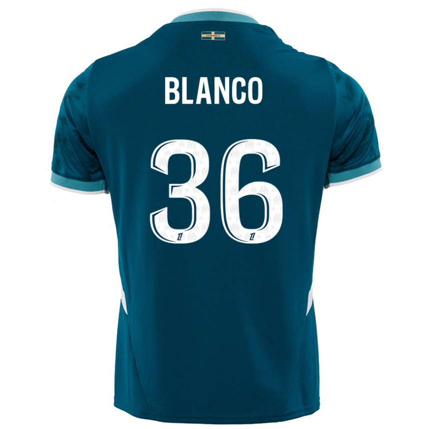 Niño Fútbol Camiseta Ruben Blanco #36 Azul Turquesa 2ª Equipación 2024/25 Argentina