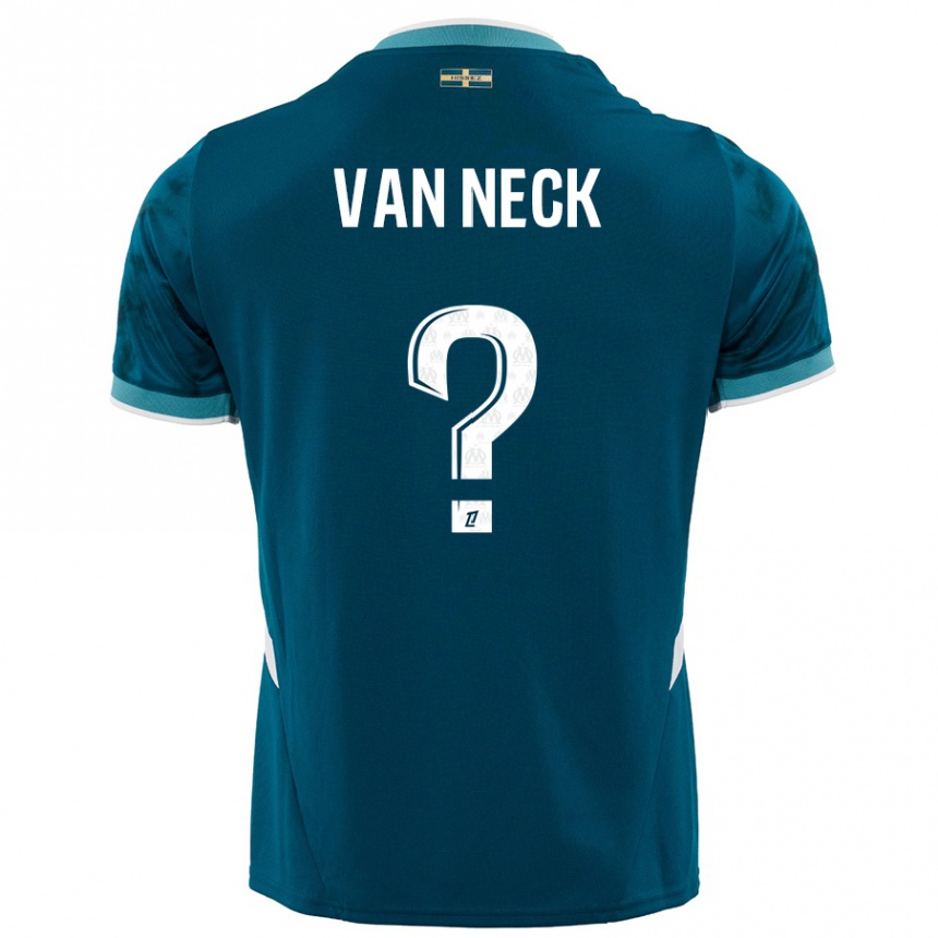 Niño Fútbol Camiseta Jelle Van Neck #0 Azul Turquesa 2ª Equipación 2024/25 Argentina