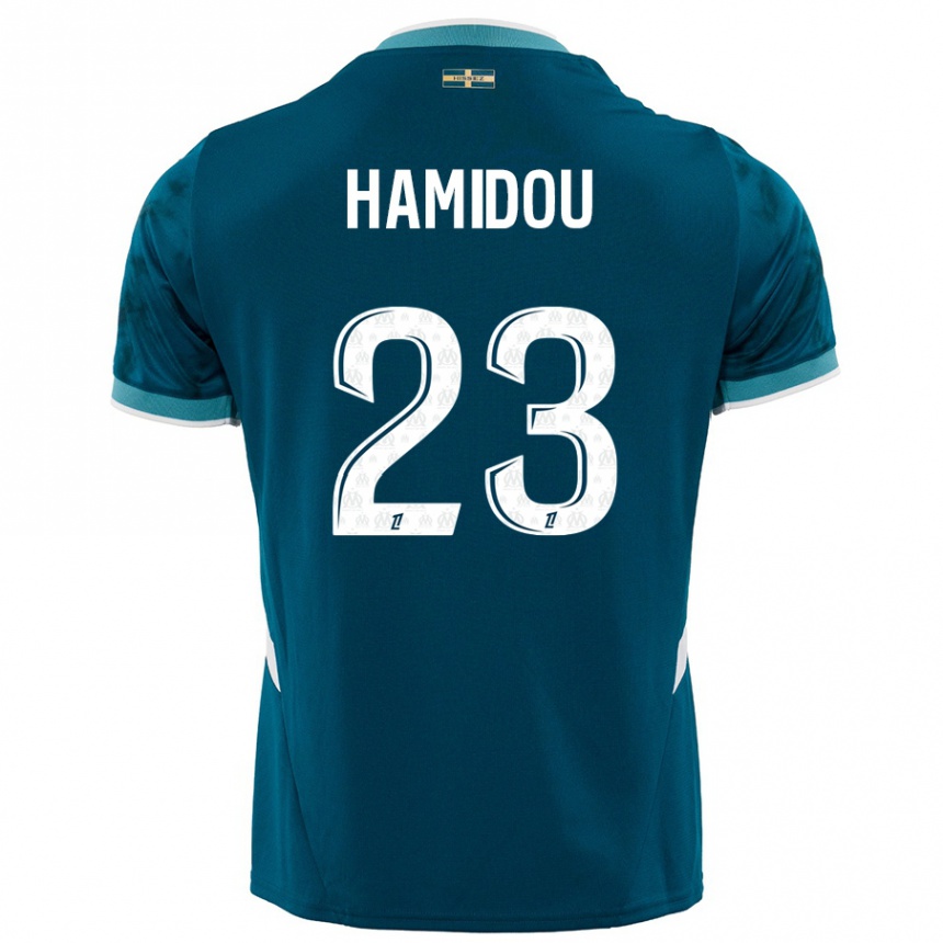 Niño Fútbol Camiseta Jamila Hamidou #23 Azul Turquesa 2ª Equipación 2024/25 Argentina