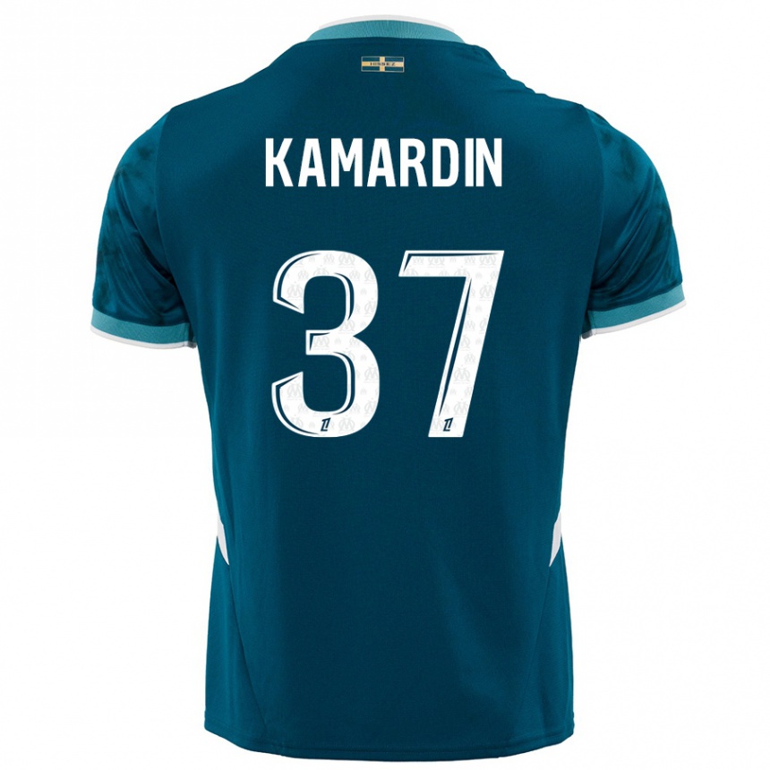 Niño Fútbol Camiseta Aaron Kamardin #37 Azul Turquesa 2ª Equipación 2024/25 Argentina