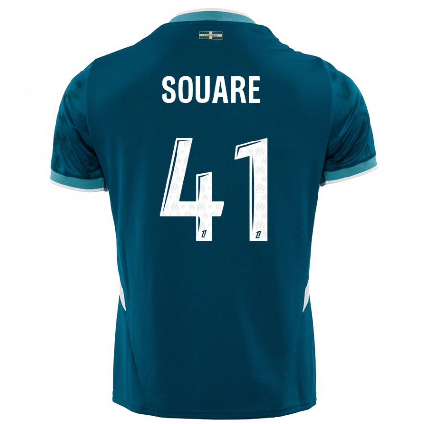 Niño Fútbol Camiseta Cheick Souare #41 Azul Turquesa 2ª Equipación 2024/25 Argentina