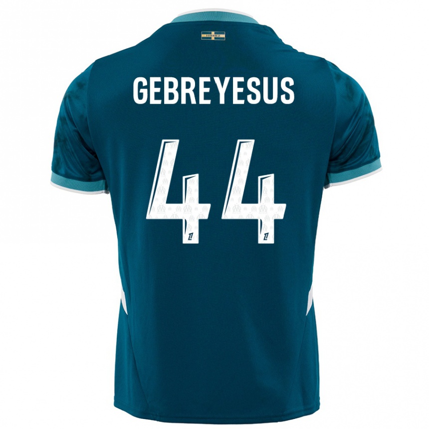 Niño Fútbol Camiseta Esey Gebreyesus #44 Azul Turquesa 2ª Equipación 2024/25 Argentina