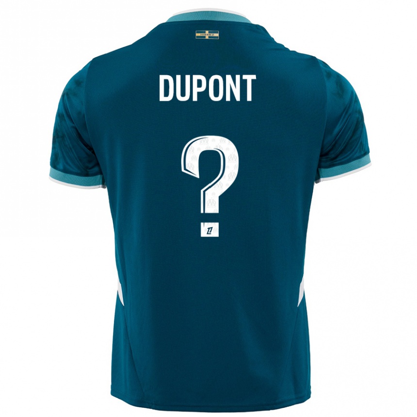 Niño Fútbol Camiseta Hugo Dupont #0 Azul Turquesa 2ª Equipación 2024/25 Argentina