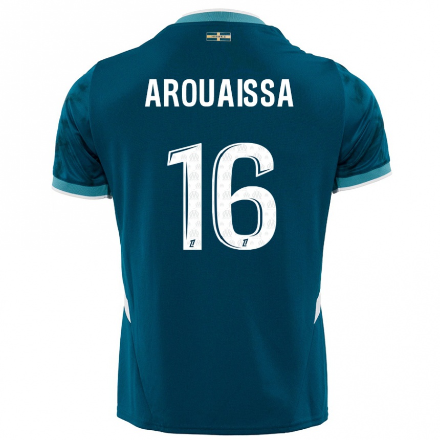 Niño Fútbol Camiseta Ines Arouaissa #16 Azul Turquesa 2ª Equipación 2024/25 Argentina