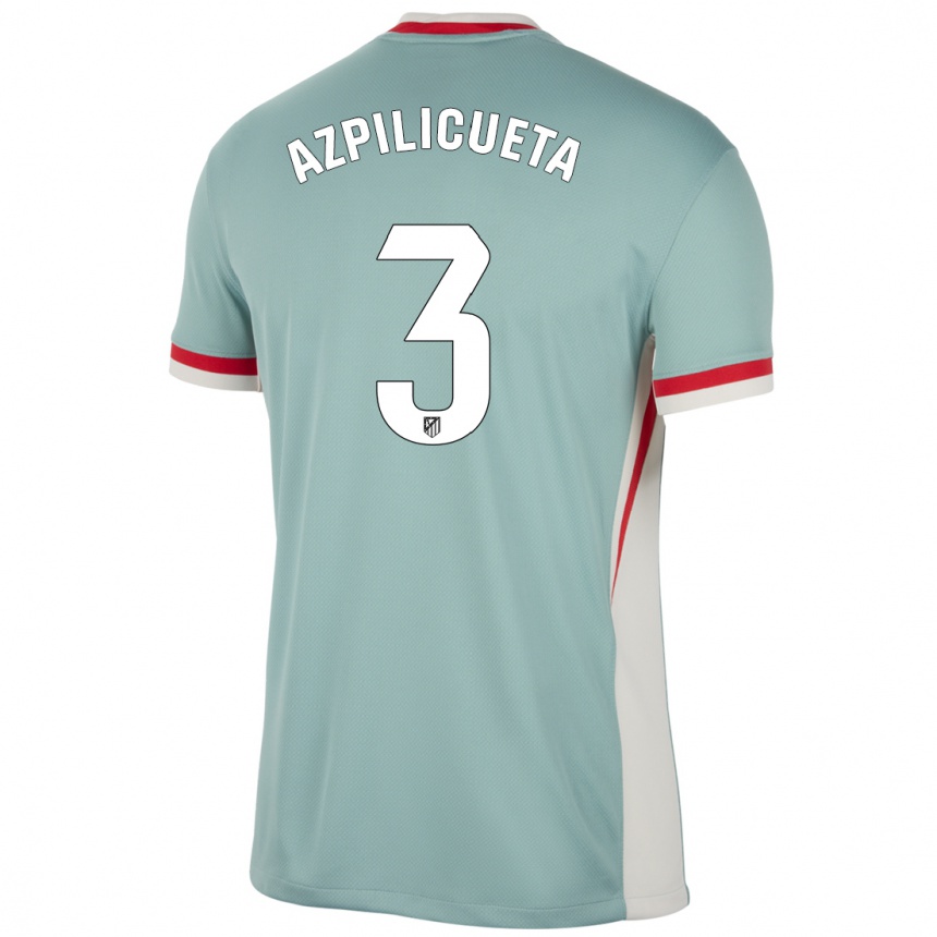 Niño Fútbol Camiseta César Azpilicueta #3 Beige Claro Azul 2ª Equipación 2024/25 Argentina