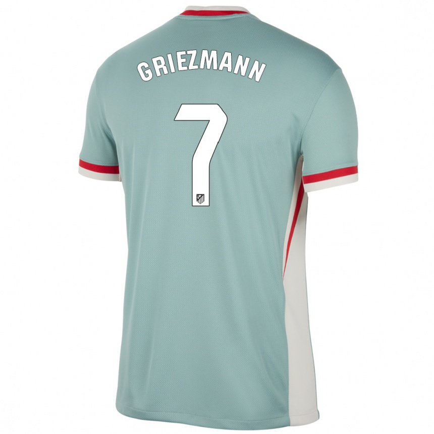 Niño Fútbol Camiseta Antoine Griezmann #7 Beige Claro Azul 2ª Equipación 2024/25 Argentina