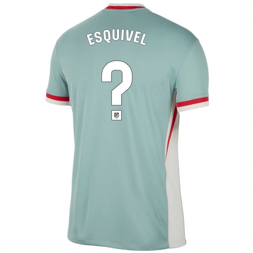 Niño Fútbol Camiseta Salvi Esquivel #0 Beige Claro Azul 2ª Equipación 2024/25 Argentina