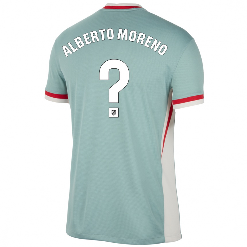 Niño Fútbol Camiseta Alberto Moreno #0 Beige Claro Azul 2ª Equipación 2024/25 Argentina