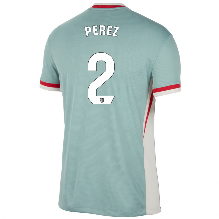 Niño Fútbol Camiseta Xènia Pérez #2 Beige Claro Azul 2ª Equipación 2024/25 Argentina