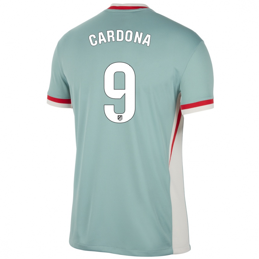 Niño Fútbol Camiseta Marta Cardona #9 Beige Claro Azul 2ª Equipación 2024/25 Argentina