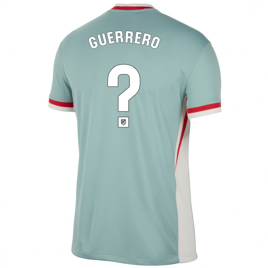 Niño Fútbol Camiseta Sergio Guerrero #0 Beige Claro Azul 2ª Equipación 2024/25 Argentina